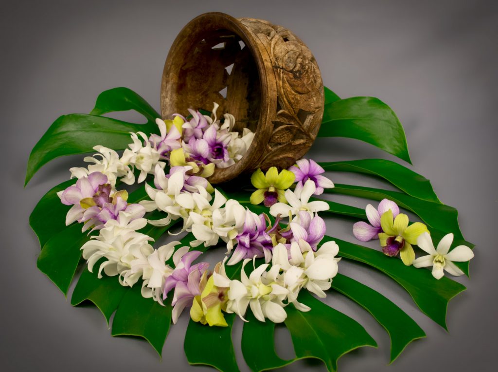 Single Dendrobium Lei Puna Ohana Tropical Flowers & Leis